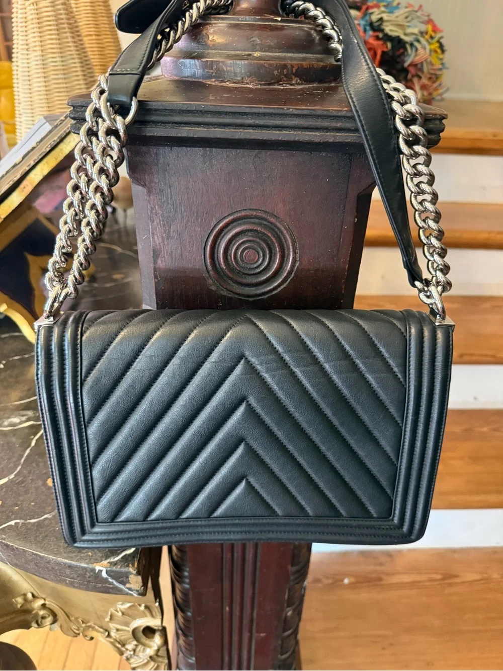🎉🎉🎉Chanel Black Boy Bag with Silver Hardware. Karl Lagerfeld Design 🩶🩶🩶
